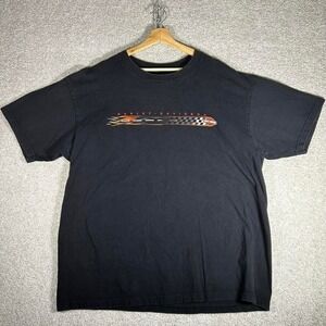 Vintage 2002 Harley Davidson Germany double sided biker flames tshirt